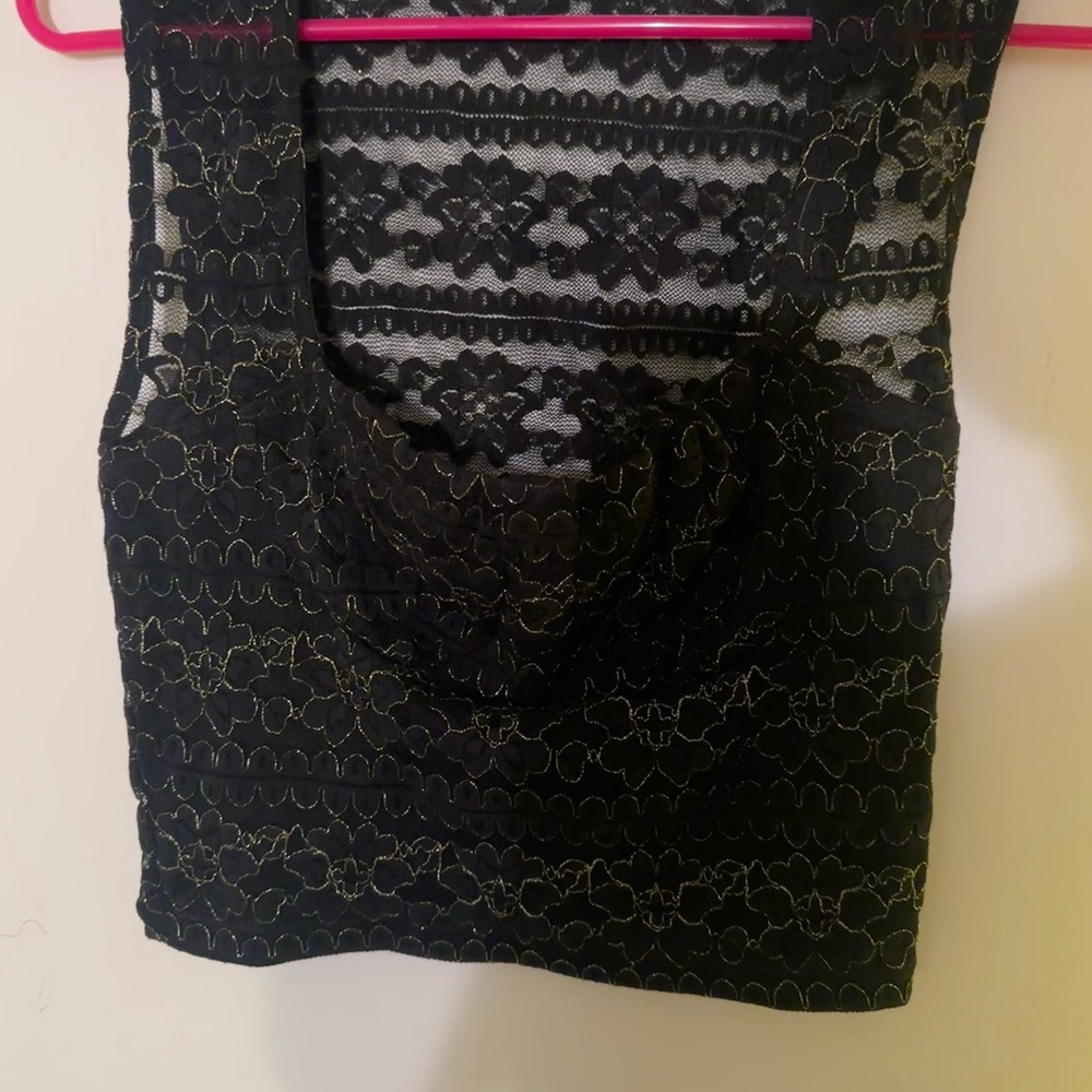 Windsor Black Embellished Crop Tank Top